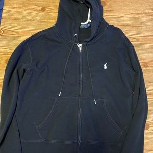 Black polo hoodie